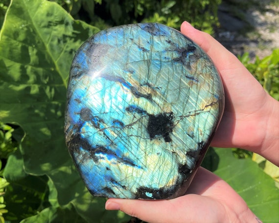 JUMBO Polished Labradorite Freeform: High Flash Free Standing Display Specimens - Choose Size ('A' Grade Beautiful Labradorite Free Forms)