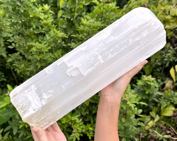 MASSIVE Selenite Logs, Natural White Selenite Crystals - Choose Size (HUGE Selenite Stick, Healing Crystals, Selenite Home Decor)