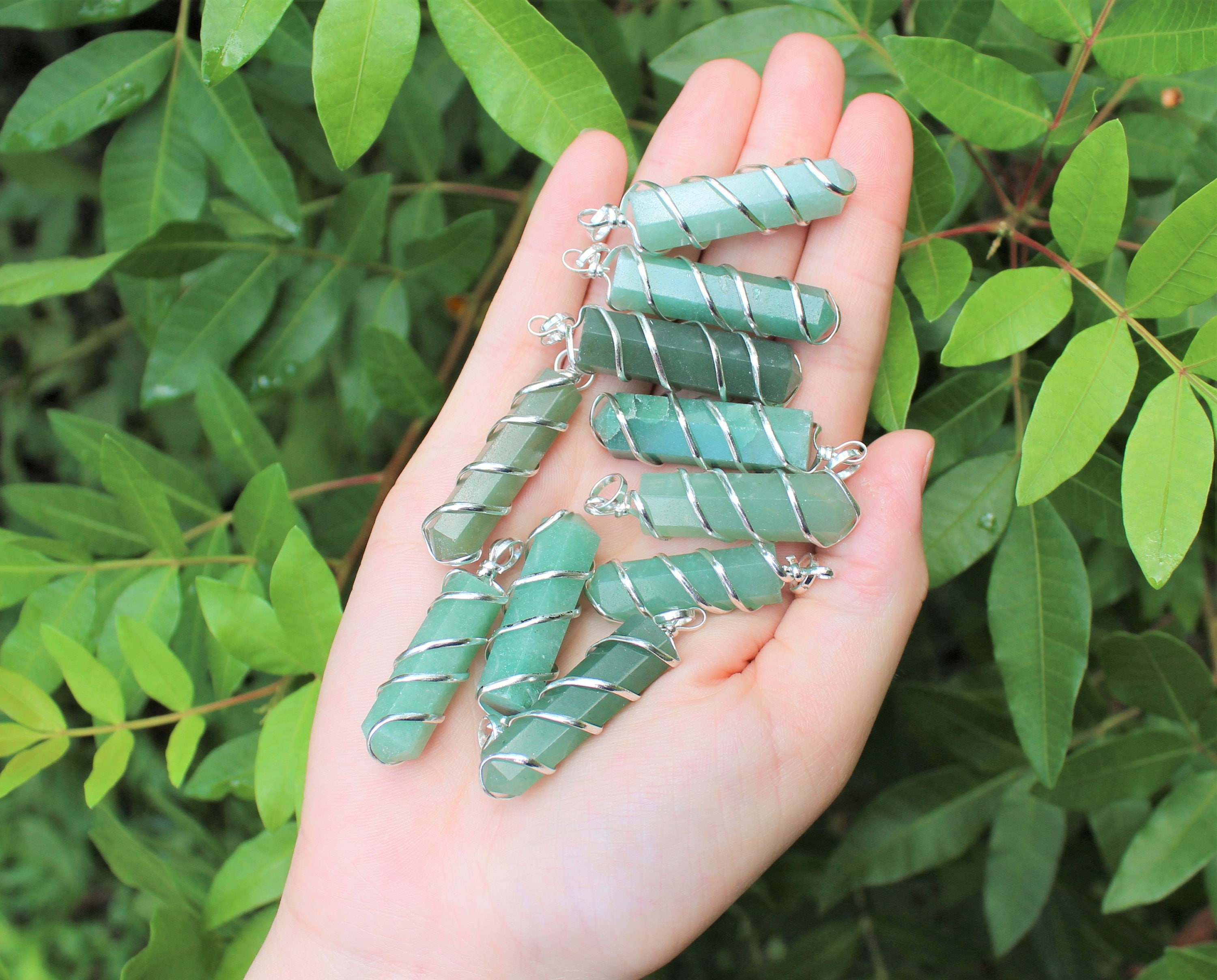 Green Aventurine Point Chain Bracelet Green Aventurine Point Chain Bracelet
