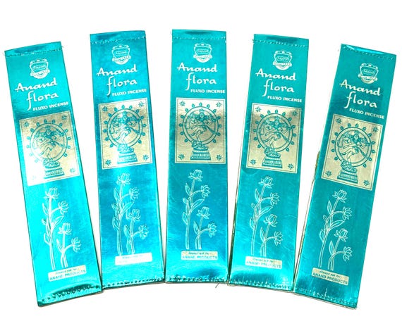 Anand Flora Fluxo Incense Sticks: 5 x 25 gram boxes, total 125 grams