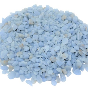 Angelite Semi Tumbled Mini Crystal Chips 5-8 mm: Loose Wholesale Bulk Lots (Angelite Gemstones)