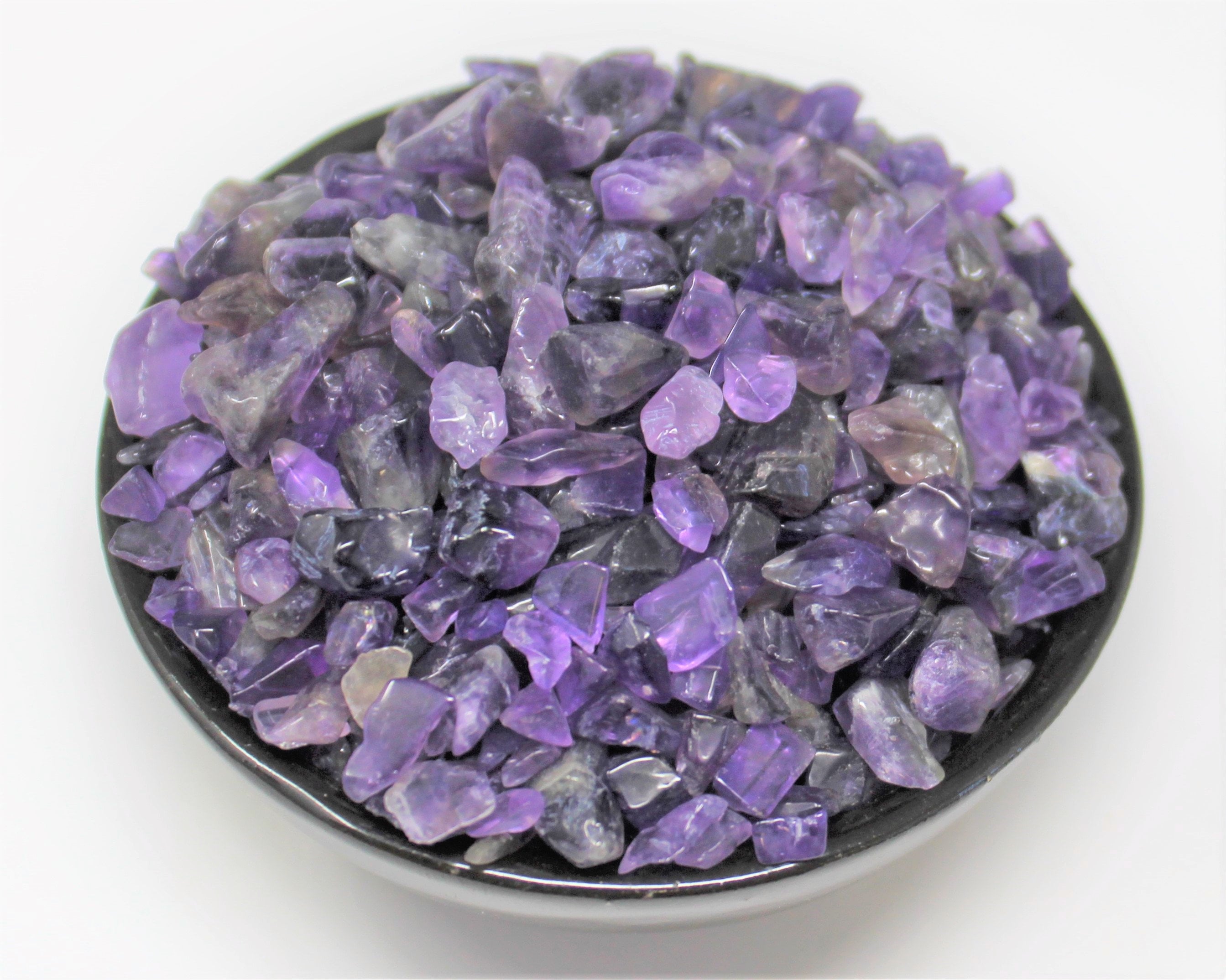 Amethyst Semi Tumbled Gemstone Mini Chips 5 15 mm Choose Ounces or lb Loose Wholesale Bulk