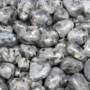Larvikite Tumbled Stones: Choose Ounces or lb Bulk Wholesale Lots (Premium Quality &#39;A&#39; Grade)