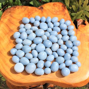 Angelite Tumbled Stones: Choose How Many Pieces Premium Quality 'A' Grade image 10