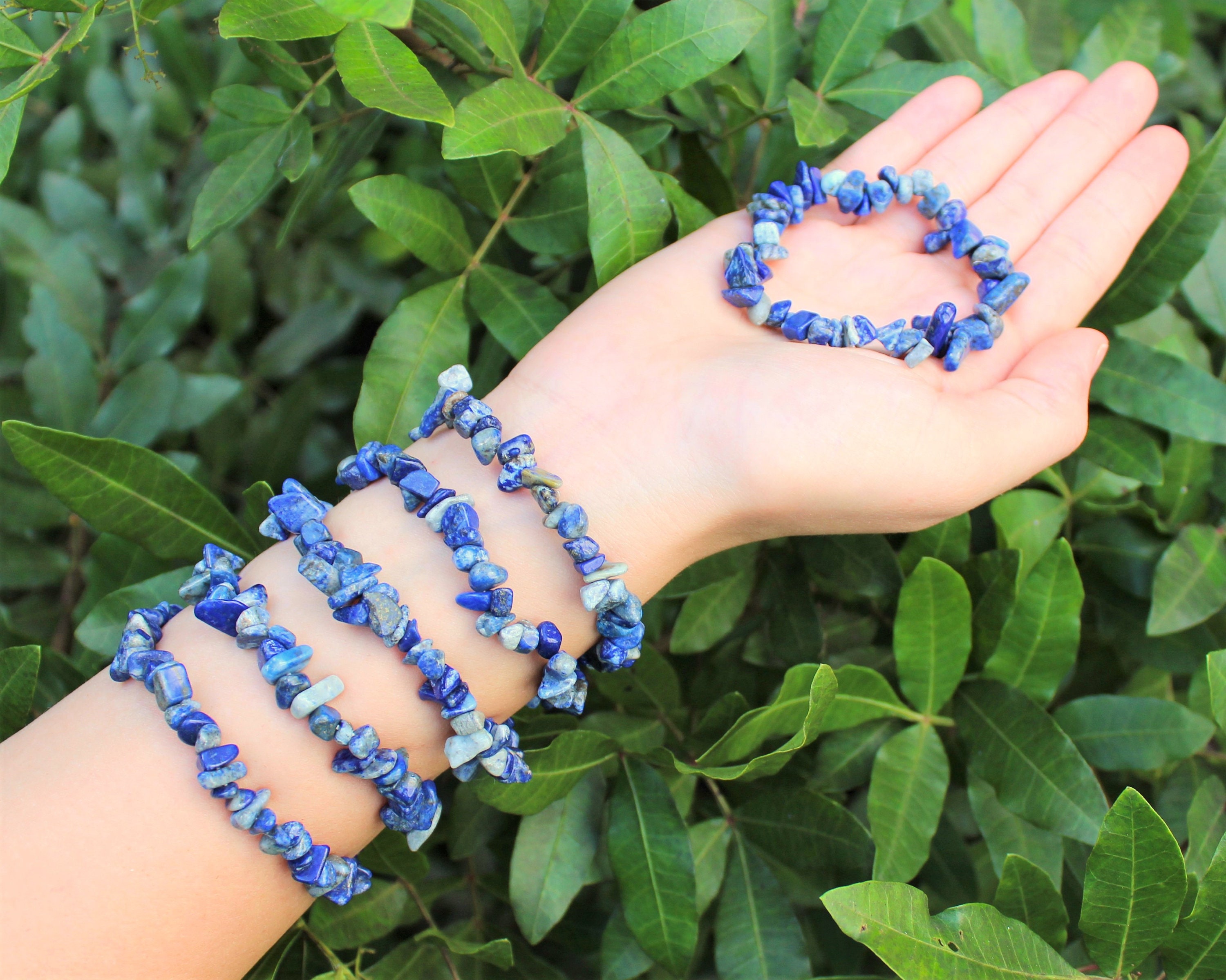 Genuine Lapis Lazuli Big Nugget Chip Beads - 36" Strand, Vintage New Old Stock