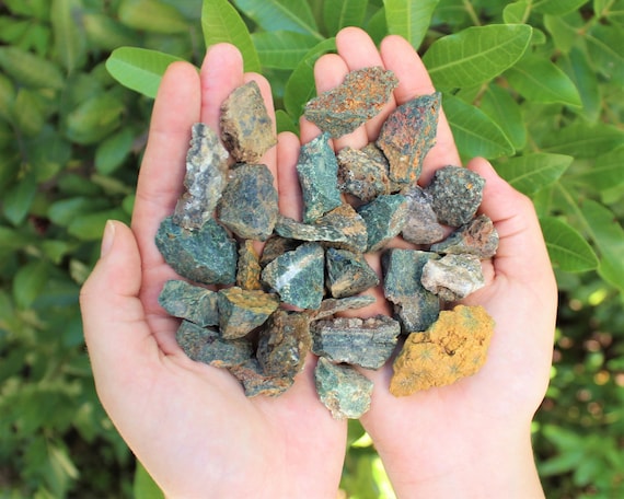 Sea Jasper Rough Natural Chips, 0.5 - 1.25": Choose Ounces or lb Wholesale Bulk Lots ('A' Grade Raw Sea Jasper Chips)