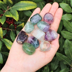 Fluorite Tumbled Stones: Choose How Many Pieces (Premium Quality 'A' Grade)