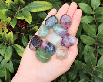 Fluorite Tumbled Stones: Choose How Many Pieces (Premium Quality 'A' Grade)