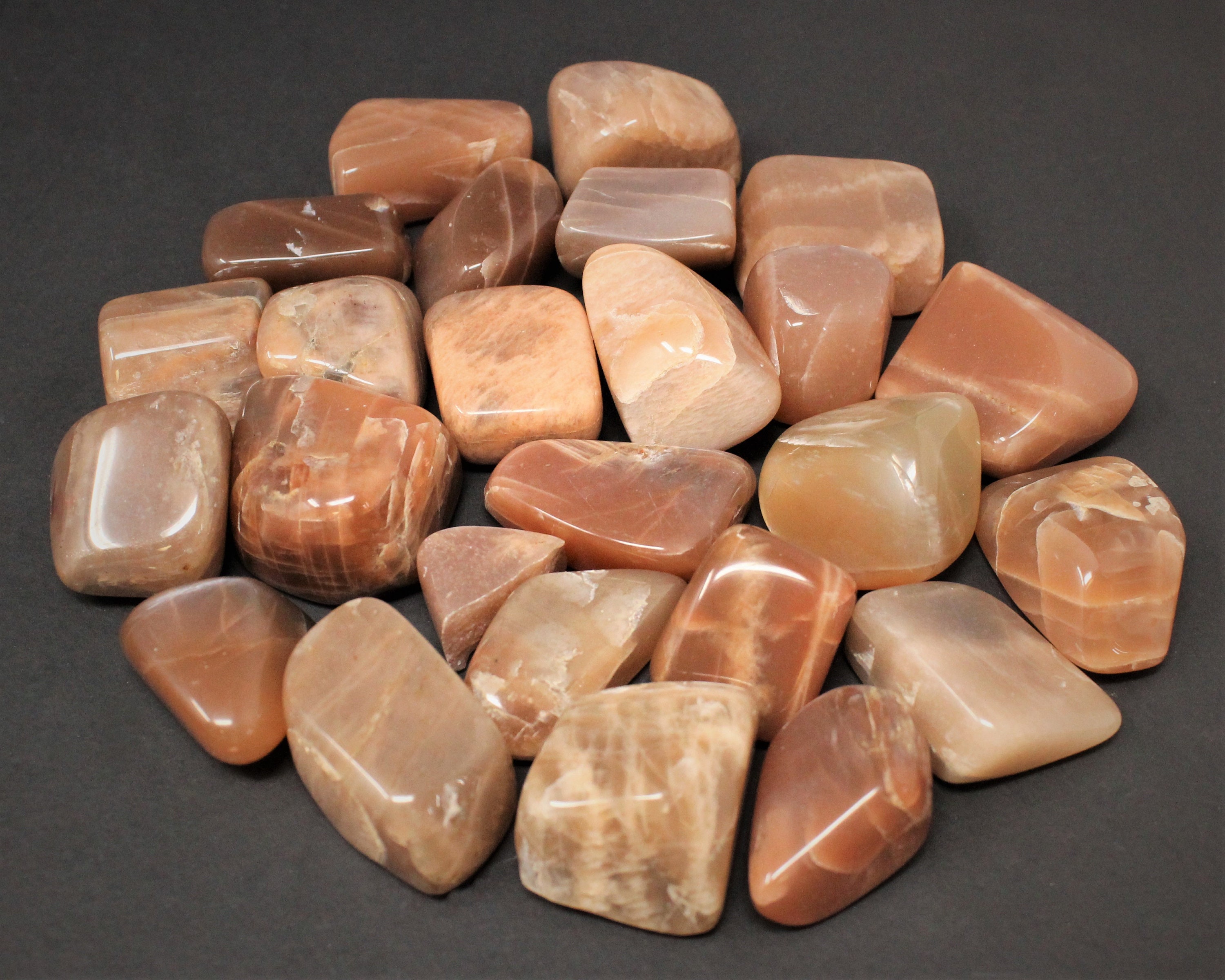 Peach Moonstone Tumbled Stones Choose How Many Pieces Etsy