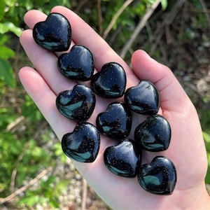 Blue Goldstone Heart