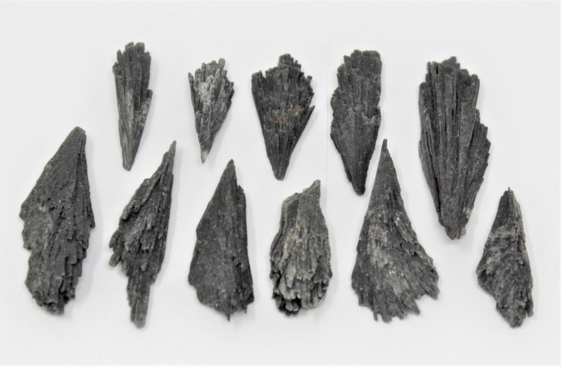 Black Kyanite Blades: Choose Ounces or lb Bulk Wholesale Lots 'A' Grade Premium Quality Black Kyanite Fans Bild 8