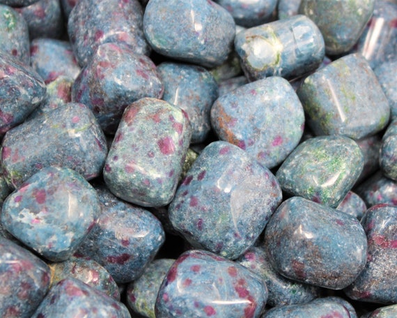 Ruby Kyanite Tumbled Stones: Choose Ounces or lb Bulk Wholesale Lots (Premium Quality 'A' Grade, Tumbled Ruby Kyanite)