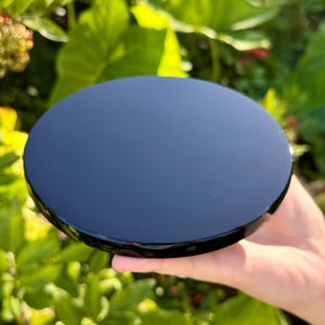 Black Obsidian Crystal Scrying Mirrors, 2" 3" 4" or 6" - Choose Size ('AAA' Grade Divination Mirrors) image 2