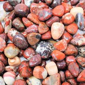 Brecciated Jasper Tumbled Stones: Choose Ounces or lb Bulk Wholesale Lots ('A' Grade)