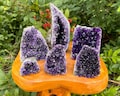Amethyst Cut Base Clusters, "A" Quality Crystal Quartz Geodes: Choose Size (Beautiful Uruguayan Purple Amethyst Free Standing Crystals)