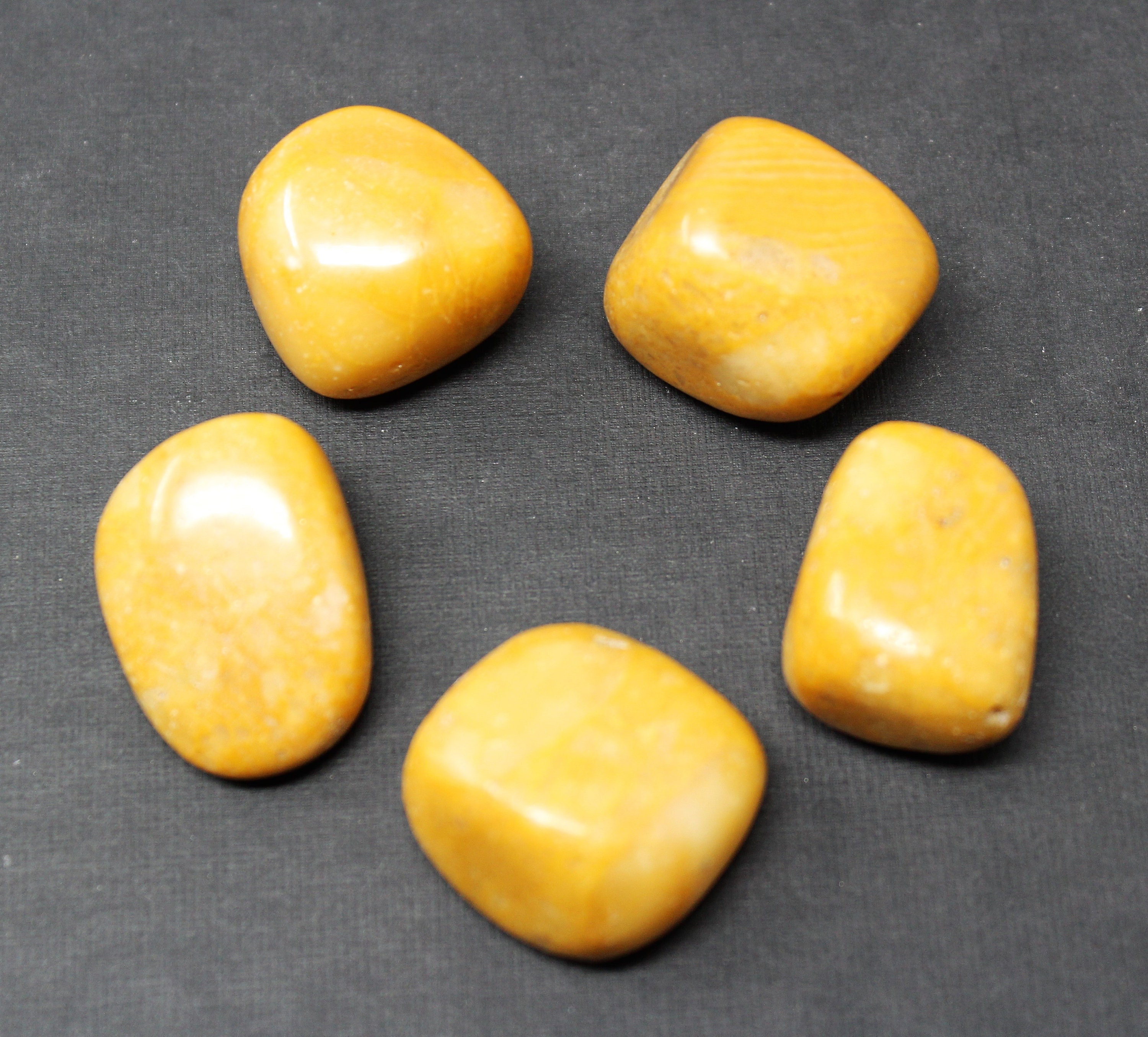 Yellow Jasper Tumbled Stones Choose How Many Pieces Tumbled Yellow