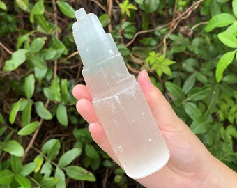 Large Selenite Tower 6" (Selenite Crystal, Selenite Iceberg, Crystal Tower, Selenite Point)