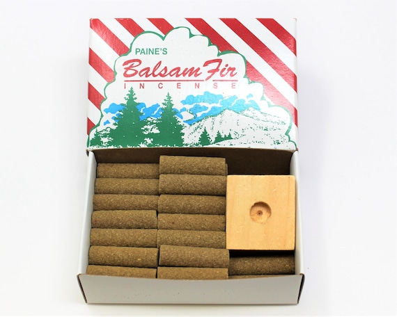 Paine's Balsam Fir Logs: 50 Log Pack plus Holder (Balsam Fir Incense, Sticks)