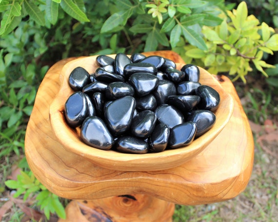 LARGE Shungite Tumbled Stones: Choose Ounces or lb Bulk Wholesale Lots