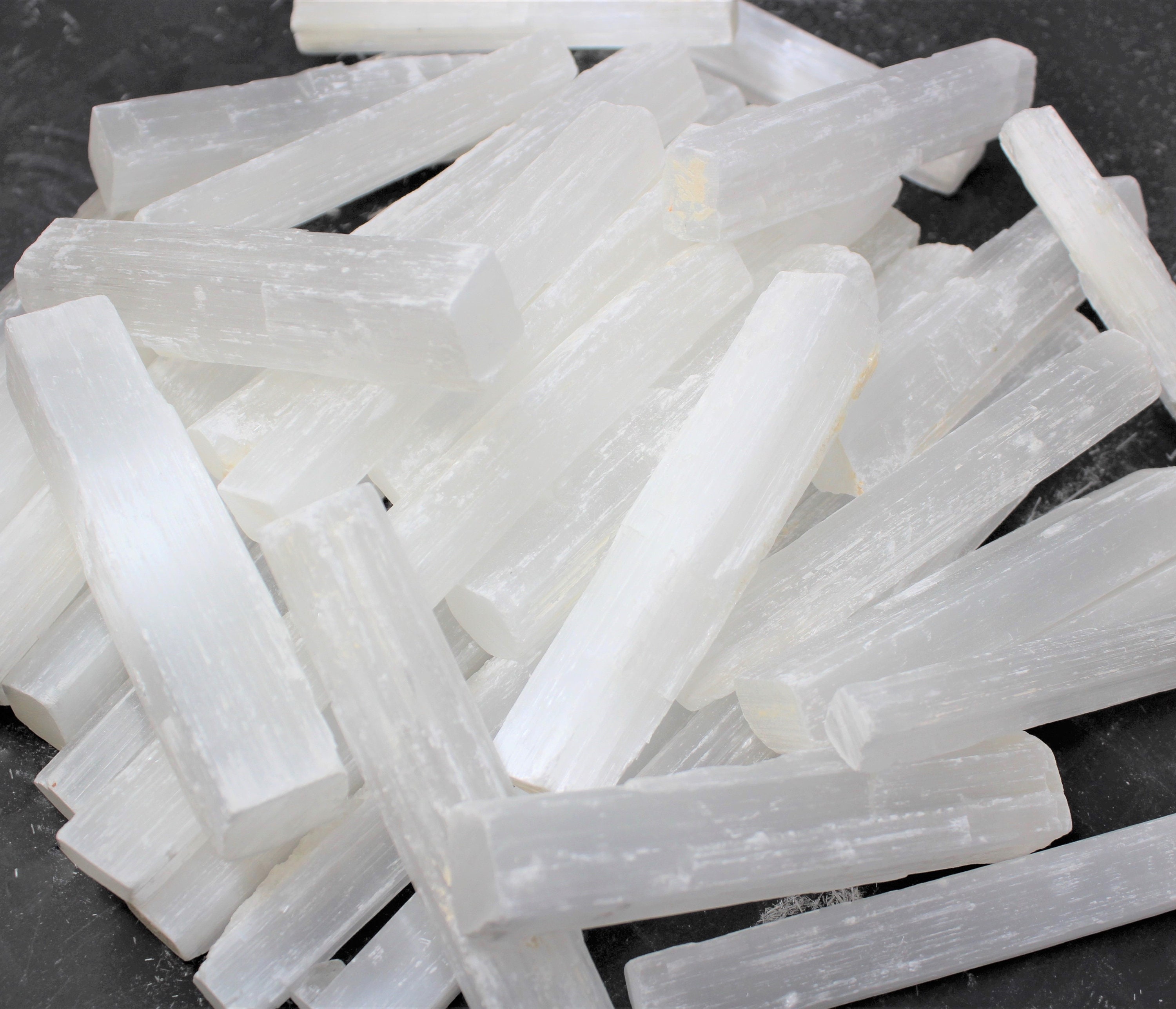 5 Selenite Logs Crystal Sticks Wand Blade You Choose Amount (8 oz, 1