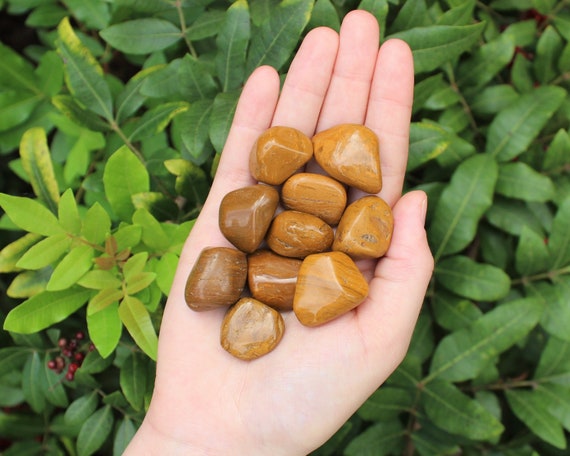 Yellow / Brown Jasper Tumbled Stones: Choose How Many Pieces (Premium Quality 'A' Grade)