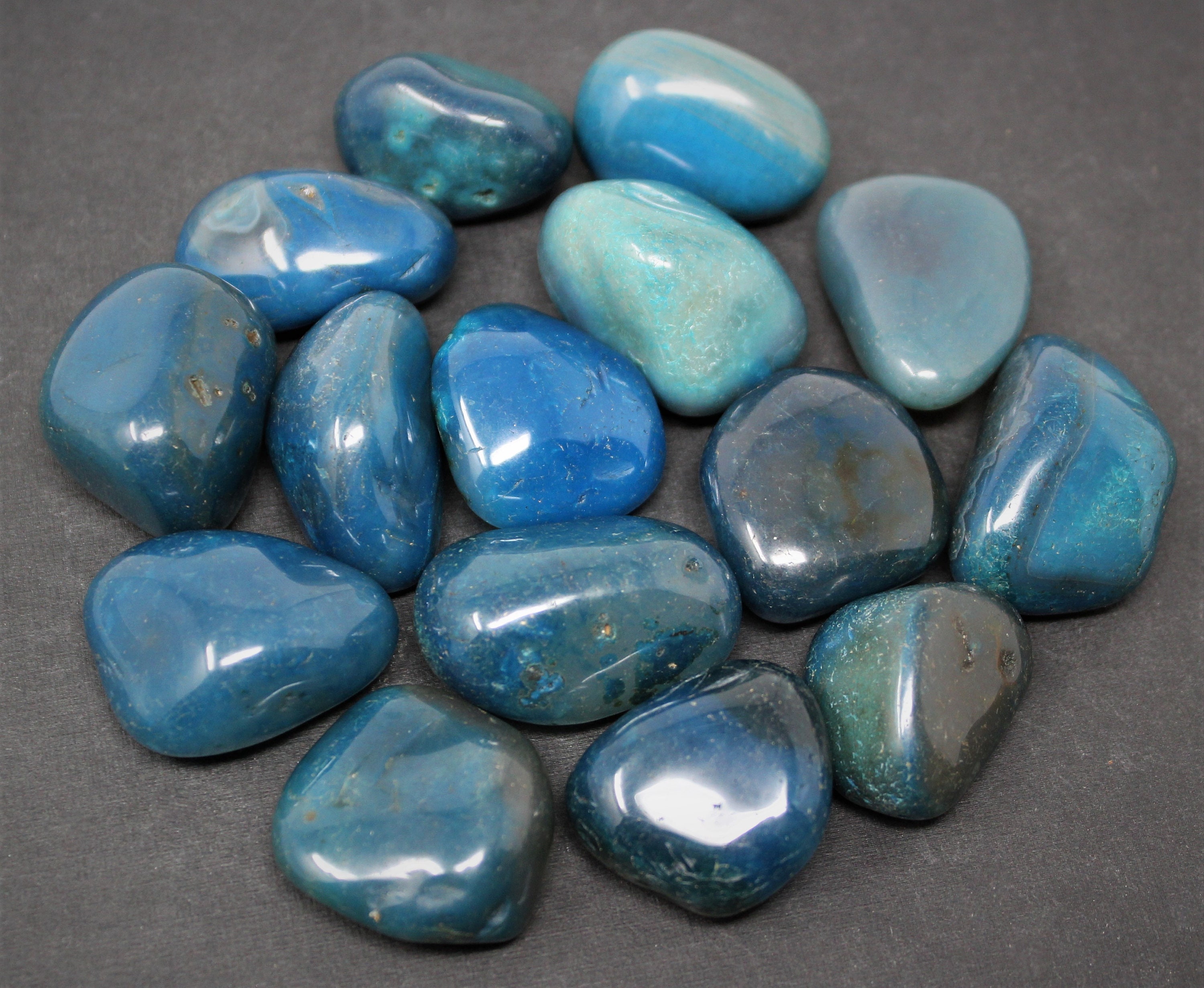 Blue Agate Tumbled Stones: Choose Ounces or Lb Bulk Wholesale Lots premium  Quality 'A' Grade, Dyed Tumble Stones 