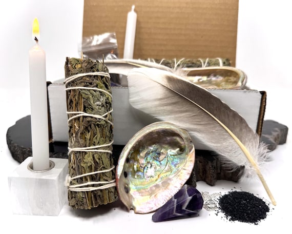 Pendulum Divination Kit - Complete Set for Intuition, Insight, and Spiritual Protection (Crystal Gift Box)