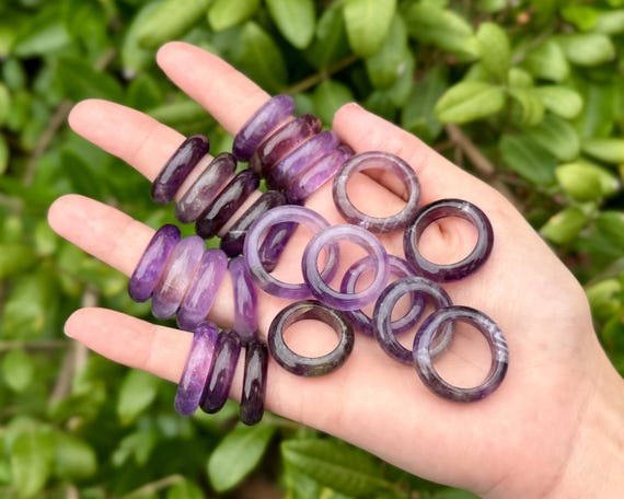 Amethyst Ring, Amethyst Gemstone Crystal Rings - Choose Size (Premium Quality Amethyst Gemstone Jewelry)
