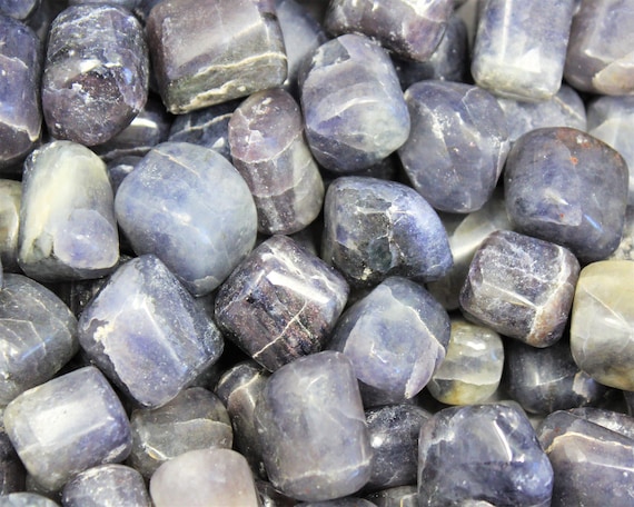 Iolite Tumbled Stones: Choose Ounces or lb Bulk Wholesale Lots (Premium Quality 'A' Grade)