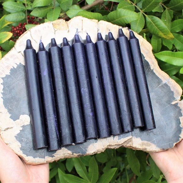 Black Taper Candles Etsy