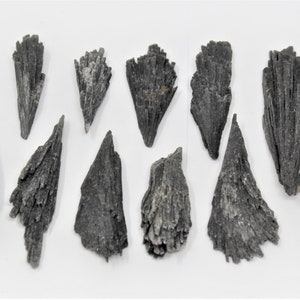 Natural Black Kyanite Blades, Premium Quality: 10-15 Piece Box Lot Premium Grade image 7