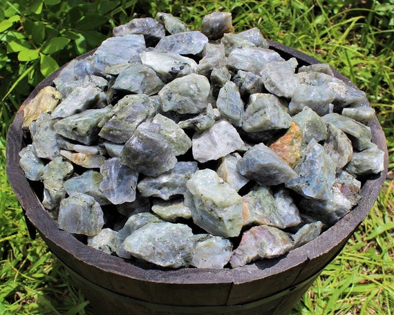 Labradorite Rough Natural Stones: Choose Ounces or lb Bulk Wholesale Lots (Premium Quality 'A' Grade)