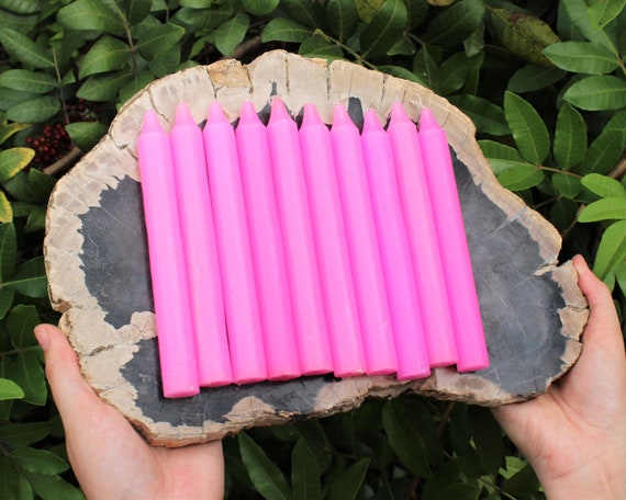 Pink Taper Candles, LARGE 6" Candles: Choose How Many Bulk Wholesale Lots