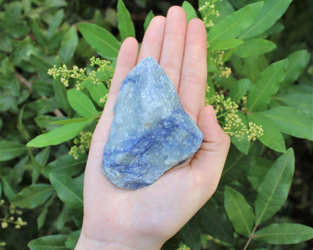 LARGE Rough Blue Quartz Stones, 2 3 Choose How Many Pieces premium