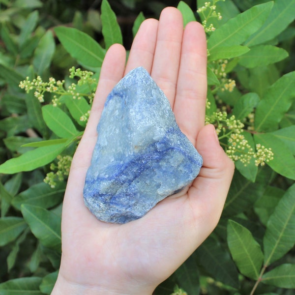 LARGE Rough Blue Quartz Stones, 2 - 3": Choose How Many Pieces (Premium Quality 'A' Grade)