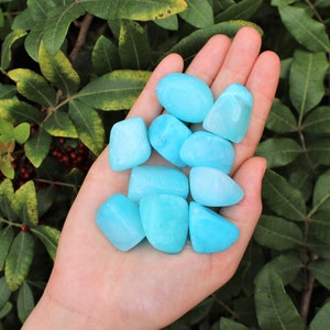 Blue Aragonite Tumbled Stones: Choose How Many Pieces (Premium Quality &#39;A&#39; Grade)