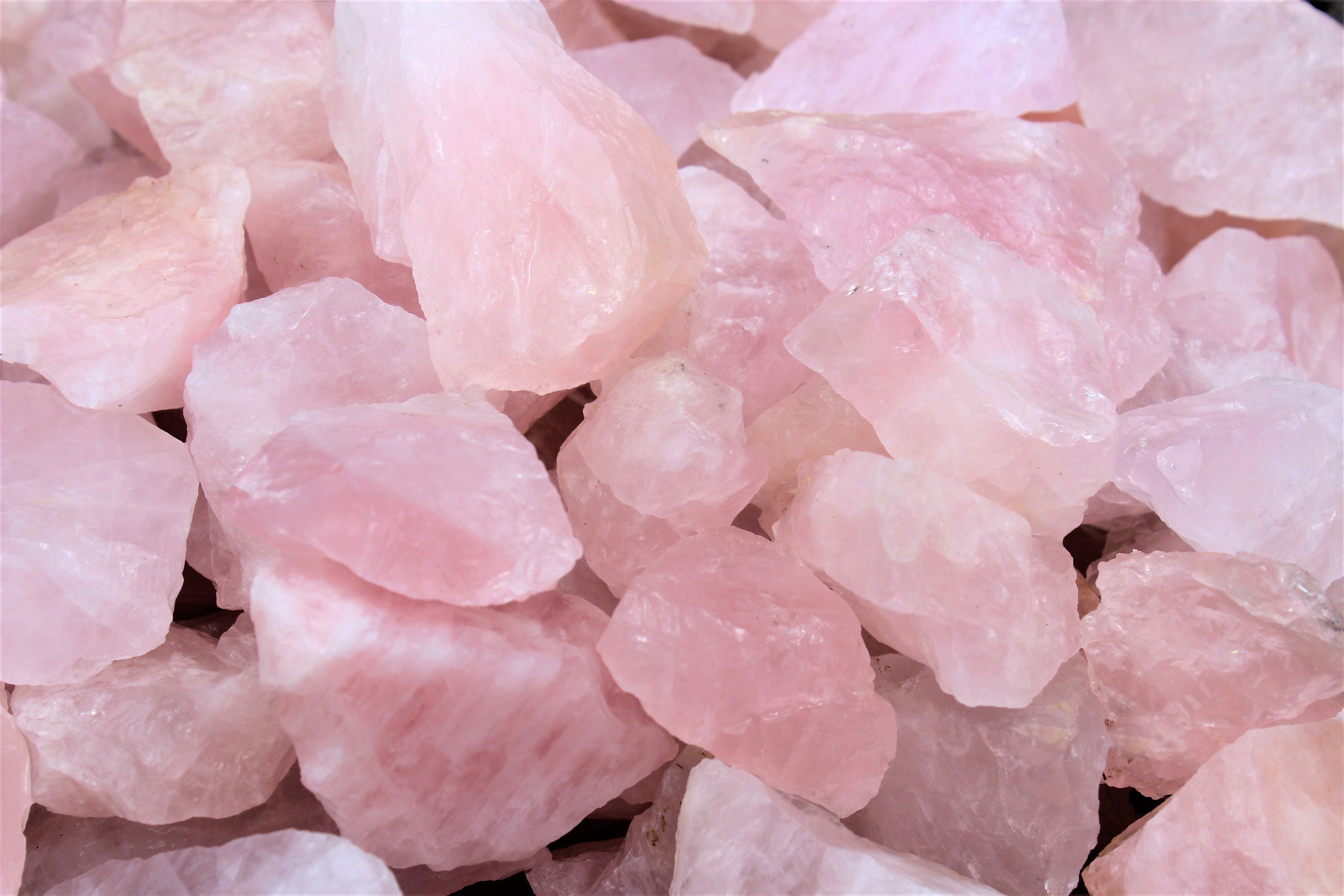 3 lb Bulk Lot Raw Rose Quartz Natural Stones (Natural Rose Quartz