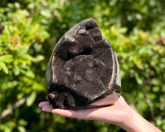 Septarian Dragon Egg Crystal With Cut Base - EXACT SPECIMEN Shown (Premium Quality Septarian Egg With Druze from Madagascar, SE1)