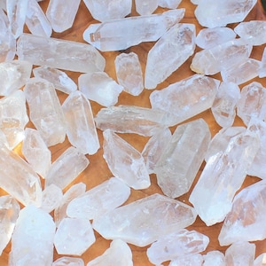 Natural Clear Quartz Crystal Points Wholesale Lots: Choose Ounces or lb Bulk Wholesale Lots 'AAA' Grade Premium Quality Quartz Points image 5