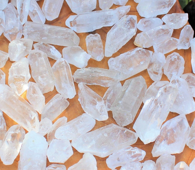 Natural Clear Quartz Crystal Points Wholesale Lots: Choose Ounces or lb Bulk Wholesale Lots 'A' Grade Premium Quality Quartz Points image 5