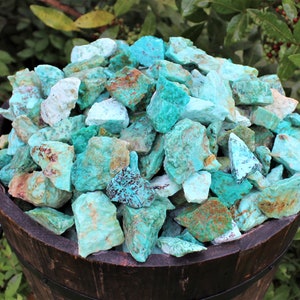 Turquoise Rough Natural Gemstones: Choose Ounces or lb Bulk Wholesale Lots (Premium Quality 'A' Grade, Peru)