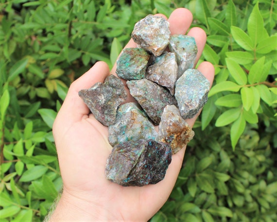 Chrysocolla Raw Natural Stones: Choose How Many Stones ('A' Grade Premium Quality Natural Chrysocolla Crystals)