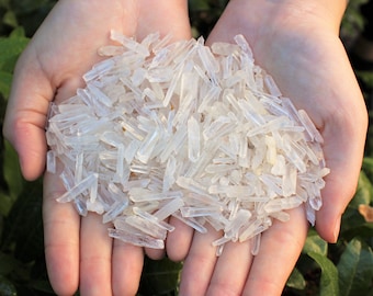Tiny Natural Matchstick / Jewelry Quartz Crystal Points 50 Gram Lot (1.76 oz, Small Crystal Points)