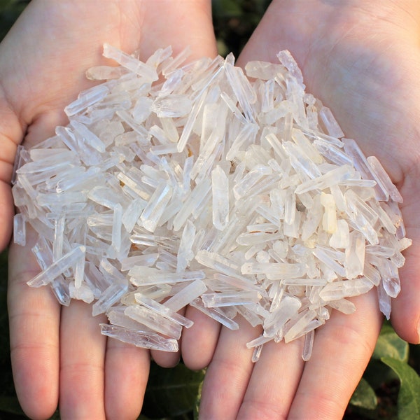 Tiny Natural Matchstick / Jewelry Quartz Crystal Points 50 Gram Lot (1.76 oz, Small Crystal Points)