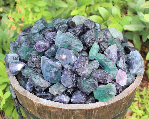 Fluorite Raw Natural Stones: Choose Ounces or lb Bulk Wholesale Lots (Premium Quality 'AAA' Grade Fluorite Crystals)