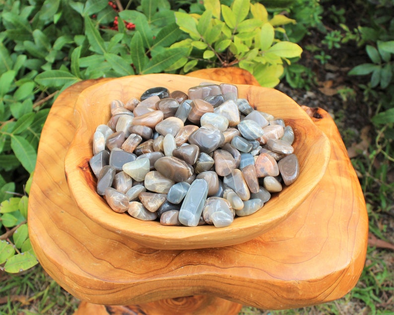 Black Moonstone Tumbled Stones: Choose How Many Pieces Premium Quality 'A' Grade image 2