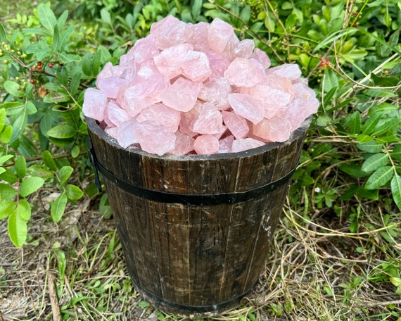 LARGE Rough Natural Rose Quartz, 2" - 3" Premium Grade Crystals: Choose Ounces or lb Bulk Wholesale Lots ('A' Grade Raw Rose Quartz)