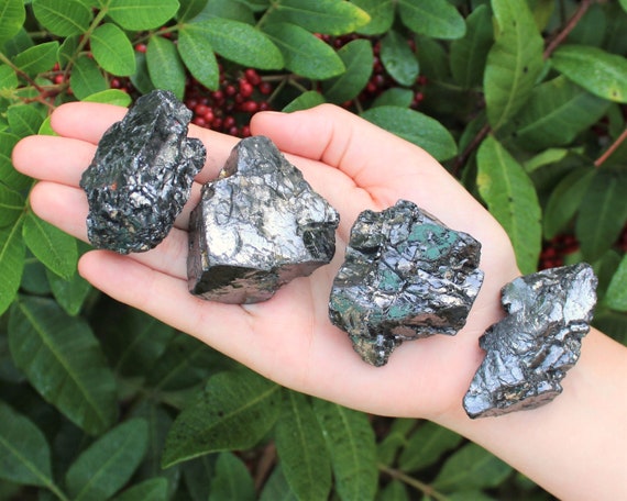 LARGE Elite Shungite, 2 - 2.5" Specimens: Rare 'AAA' Premium Quality Shungite Crystals (Noble Shungite, EMF Protection)