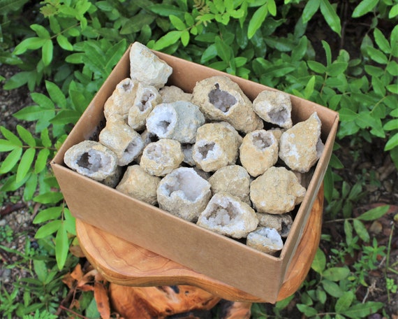 Break Your Own Geodes CLEARANCE Box Lots: Opened Quartz Geodes CRAZY CHEAP (Large Moroccan Crystal Quartz Geodes)