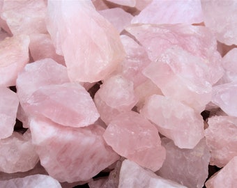 Rough Natural Rose Quartz, LARGE (2.5" - 4") Premium Grade Crystals: Choose how many lbs (Bulk Lots)
